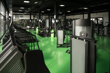 Modern Gym Interior With Equipment