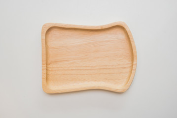 wood dish, empty wooden plate