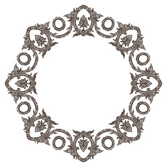 vector illustration of mandala, vintage decorative element