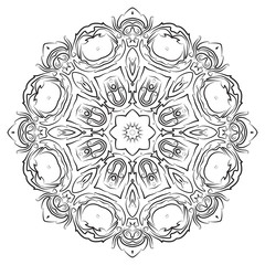 vector illustration of mandala, vintage decorative element