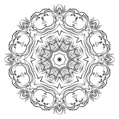 vector illustration of mandala, vintage decorative element