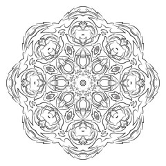 vector illustration of mandala, vintage decorative element