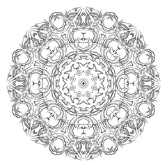 vector illustration of mandala, vintage decorative element