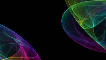 Rainbow transparent fractal  - business template