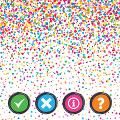 Obraz premium Information icons. Question FAQ symbol.