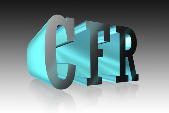 CFR lettering - 3D illustration
 