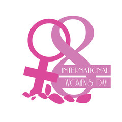 Fototapeta premium Happy women day graphic design, Vector illustration