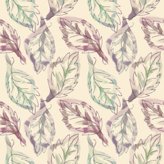 Leaves seamless pattern