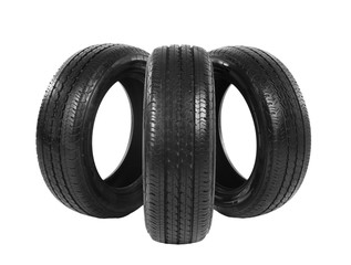 Car tires, isolated on white