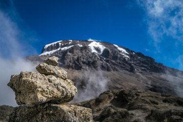 Kibo peak in Mount Kilimanjaro, Tanzania