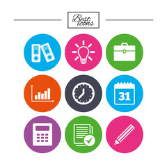 Office, documents and business icons.