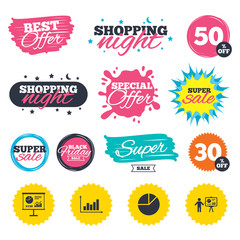 Diagram graph Pie chart. Presentation billboard.