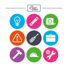 Repair, construction icons. Engineering signs.