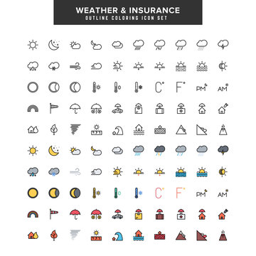 weather and insurance icon