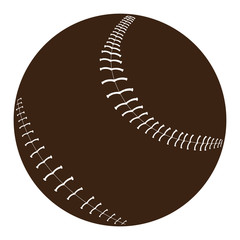 Isolated baseball ball on a white background, Vector illustration