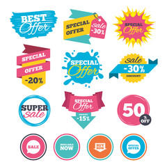 Fototapeta premium Sale icons. Special offer speech bubbles symbols.