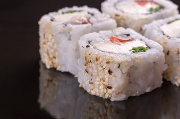 Sushi on plate