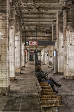 New York. NYC. NY. Old Subway Station.