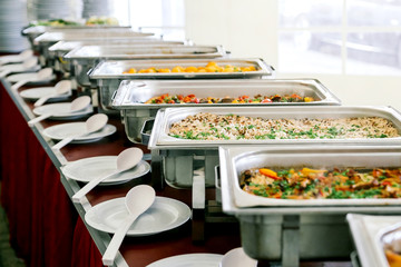 catering wedding buffet food table