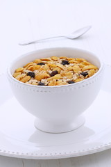 Delicious organic muesli cereal