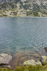 Amazing view of clean waters of Popovo lake, Pirin mountain, Bulgaria