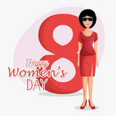 happy womens day card vector illustration design