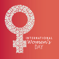 happy womens day card vector illustration design