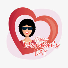 happy womens day card vector illustration design