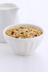 Delicious muesli breakfast