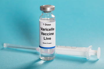 Varicella Vaccine In Bottle With Syringe
