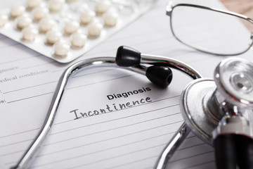 Diagnosis Incontinence Word And Medical Composition