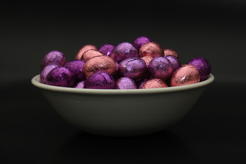 Easter eggs in a bowl