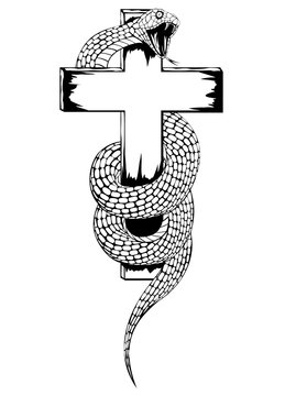 snake and cross
