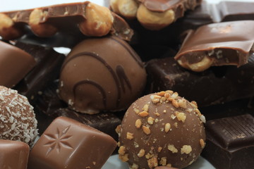 Different sorts of chocolates