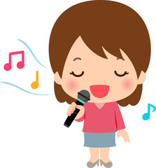 カラオケで歌う歌が上手い女性