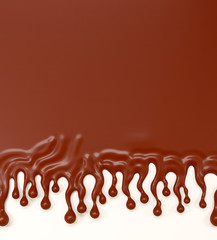 Beautiful chocolate background. 3d illustration 3d rendering