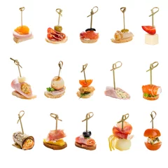 Door stickers Buffet, Bar set of a different snacks for catering service