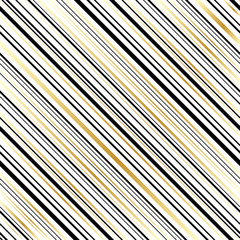 Gold and black lines. Abstract seamless pattern