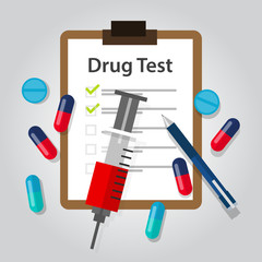 drug test medical document report ilegal narcotic and addiction detection result