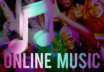 Digital Music Streaming Online Entertainment Media Concept