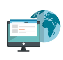 education online flat icons vector illustration design