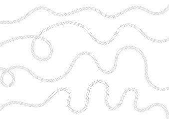 Rope on white background. vector