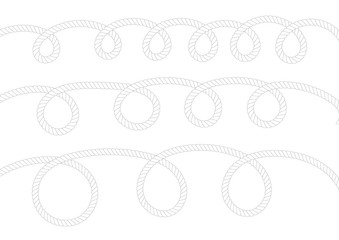 Rope on white background. vector