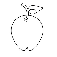 pear fruit health diet thin line vector illustration eps 10