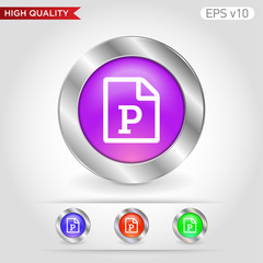 Picture icon. Button with picture file icon. Modern UI vector.