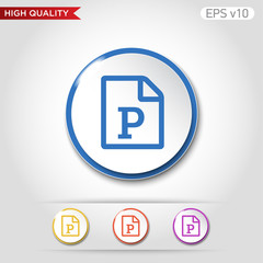 Picture icon. Button with picture file icon. Modern UI vector.