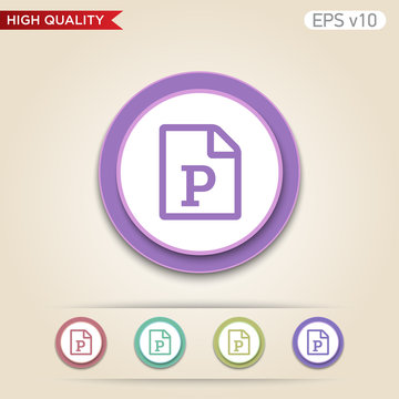 Picture icon. Button with picture file icon. Modern UI vector.