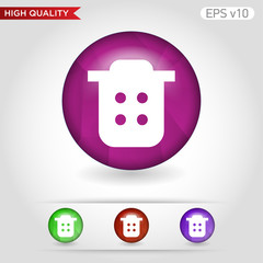 Delete icon. Button with delete icon. Modern UI vector.