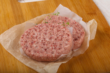 Raw pork cutlets