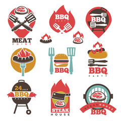 BBQ Steak Party House Meat Point Signs Collection